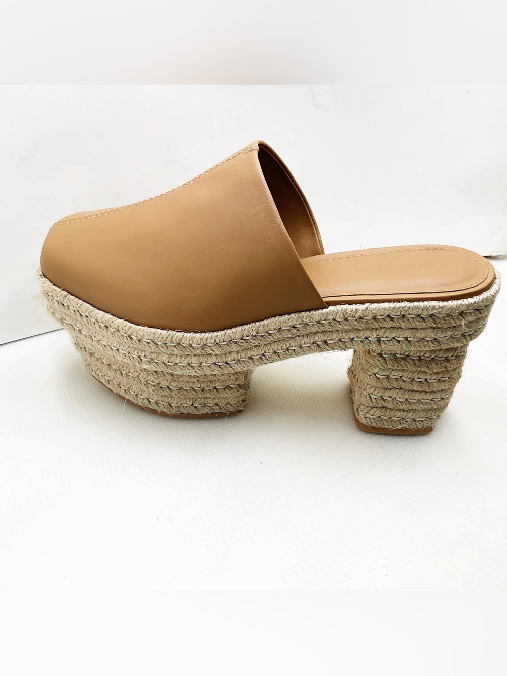 {Cult Gia} Lia Leather Espadrille Platform Mules - Picture 5 of 16